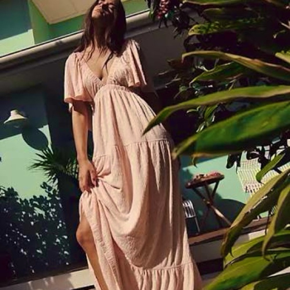 Free People La La Maxi Dress Spring Blush Size small gently used